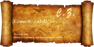 Czmerk Zalán névjegykártya